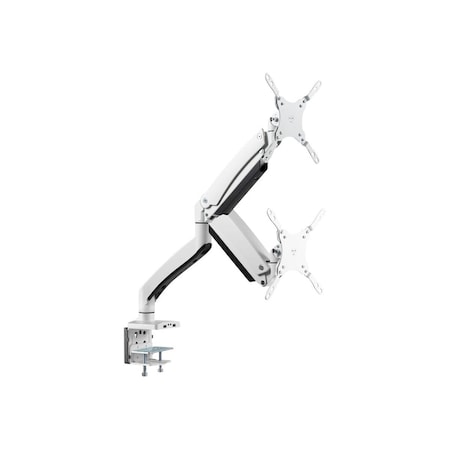 Betterbattery Heavy Duty Gas Spring Aluminum Desk Monitor Arm, White BE3355717